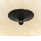 Meyda Lighting Madison 60" 12-Light Textured Black Inverted Pendant Light With Sahara Taupe Idalight Shade