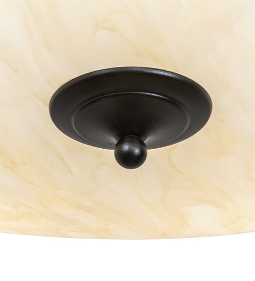 Meyda Lighting Madison 60" 12-Light Textured Black Inverted Pendant Light With Sahara Taupe Idalight Shade