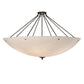 Meyda Lighting Madison 60" 12-Light Textured Black Semi-flush Mount Light With Whitestone Idalight Shade