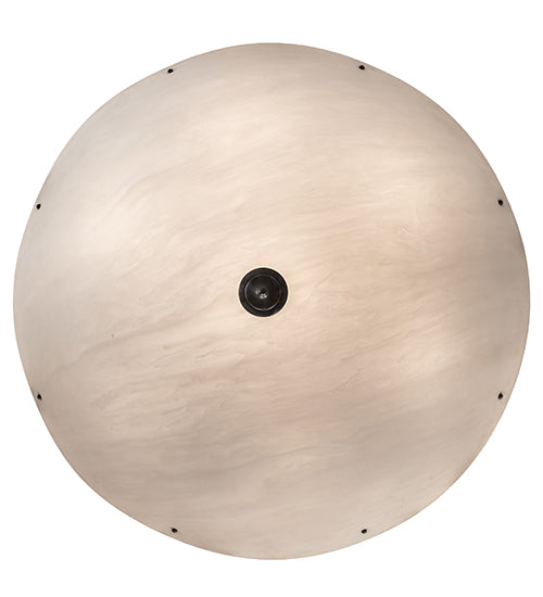 Meyda Lighting Madison 60" 12-Light Textured Black Semi-flush Mount Light With Whitestone Idalight Shade