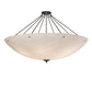 Meyda Lighting Madison 60" 12-Light Textured Black Semi-flush Mount Light With Whitestone Idalight Shade