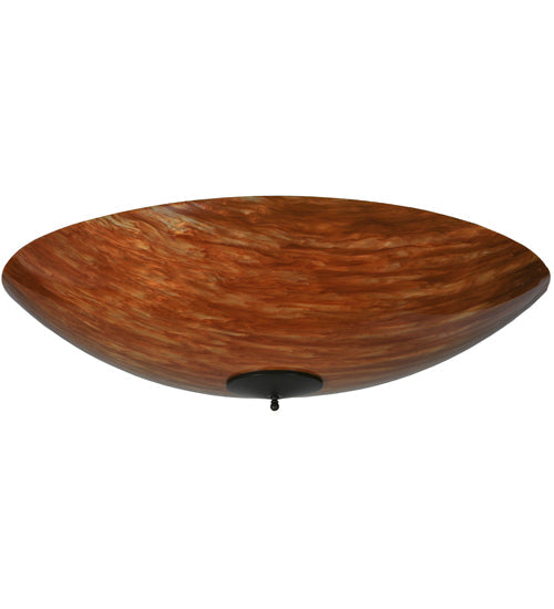 Meyda Lighting Madison 60" 12-Light Timeless Bronze Flush Mount Light With Amber Tawnyrock Idalight Shade Glass