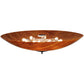 Meyda Lighting Madison 60" 12-Light Timeless Bronze Flush Mount Light With Amber Tawnyrock Idalight Shade Glass