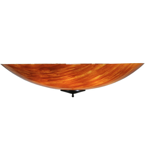 Meyda Lighting Madison 60" 12-Light Timeless Bronze Flush Mount Light With Amber Tawnyrock Idalight Shade Glass