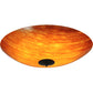 Meyda Lighting Madison 60" 12-Light Timeless Bronze Flush Mount Light With Amber Tawnyrock Idalight Shade Glass