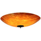 Meyda Lighting Madison 60" 12-Light Timeless Bronze Flush Mount Light With Amber Tawnyrock Idalight Shade Glass