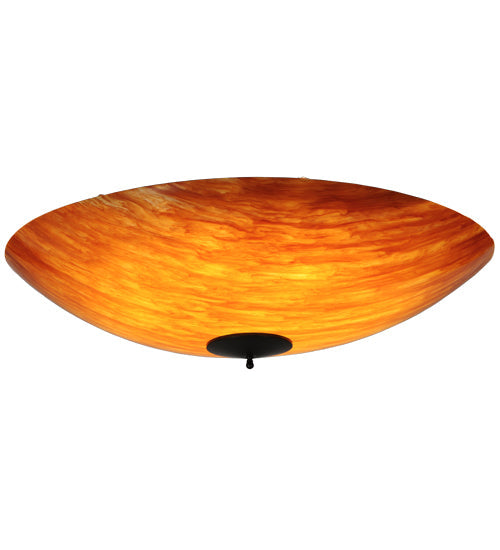 Meyda Lighting Madison 60" 12-Light Timeless Bronze Flush Mount Light With Amber Tawnyrock Idalight Shade Glass