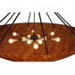 Meyda Lighting Madison 60" 12-Light Timeless Bronze Semi-flush Mount Ceiling Light With Ambra Siena Idalight Shade Glass