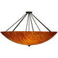 Meyda Lighting Madison 60" 12-Light Timeless Bronze Semi-flush Mount Ceiling Light With Ambra Siena Idalight Shade Glass
