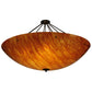 Meyda Lighting Madison 60" 12-Light Timeless Bronze Semi-flush Mount Ceiling Light With Ambra Siena Idalight Shade Glass