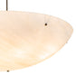 Meyda Lighting Madison 60" 9-Light Antique Brass Gloss Inverted Pendant Light With Fleshtone Frosted Idalight Shade