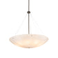 Meyda Lighting Madison 60" 9-Light Antique Brass Gloss Inverted Pendant Light With Fleshtone Frosted Idalight Shade