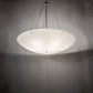 Meyda Lighting Madison 60" 9-Light Nickel Powder Coat Inverted Pendant Light With White Frosted Shade Glass