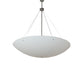 Meyda Lighting Madison 60" 9-Light Nickel Powder Coat Inverted Pendant Light With White Frosted Shade Glass