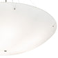 Meyda Lighting Madison 60" 9-Light Nickel Powder Coat Inverted Pendant Light With White Frosted Shade Glass