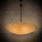 Meyda Lighting Madison 60" 9-Light Timeless Bronze Inverted Pendant Light With Beige Sahara Taupe Idalight Shade Glass
