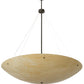 Meyda Lighting Madison 60" 9-Light Timeless Bronze Inverted Pendant Light With Beige Sahara Taupe Idalight Shade Glass