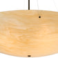 Meyda Lighting Madison 60" 9-Light Timeless Bronze Inverted Pendant Light With Beige Sahara Taupe Idalight Shade Glass