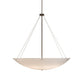 Meyda Lighting Madison 60" 9-Light Timeless Bronze Inverted Pendant Light With Statuario Idalight Shade Glass