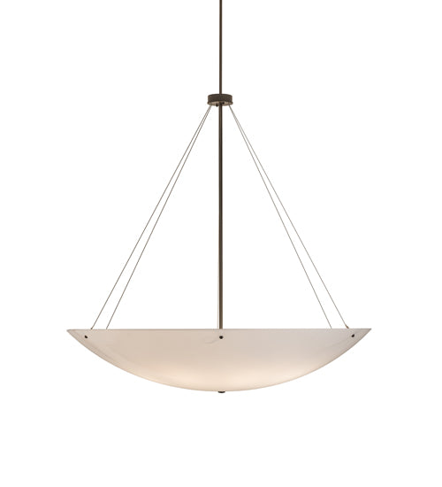 Meyda Lighting Madison 60" 9-Light Timeless Bronze Inverted Pendant Light With Statuario Idalight Shade Glass
