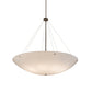 Meyda Lighting Madison 60" 9-Light Timeless Bronze Inverted Pendant Light With Statuario Idalight Shade Glass