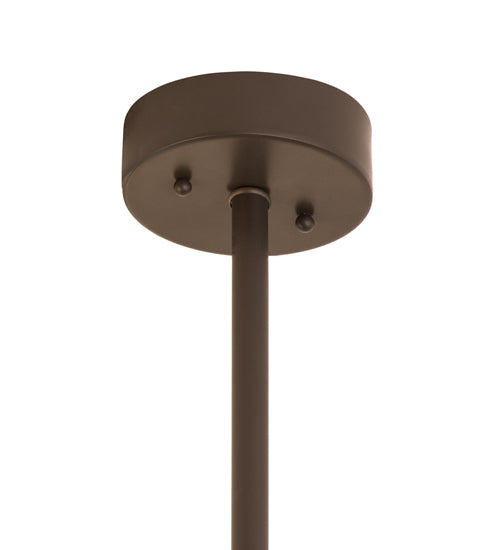 Meyda Lighting Madison 60" 9-Light Timeless Bronze Inverted Pendant Light With Statuario Idalight Shade Glass
