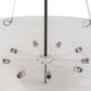 Meyda Lighting Madison 60" 9-Light Timeless Bronze Inverted Pendant Light With Statuario Idalight Shade Glass