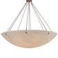 Meyda Lighting Madison 69" 16-Light Rusty Nail Semi-flush Mount Ceiling Light With Whitestone Idalight Shade Glass