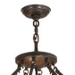 Meyda Lighting Madison 70" 16-Light Timeless Bronze Inverted Pendant Light With Ambra Siena Idalight Shade Glass