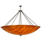 Meyda Lighting Madison 70" 16-Light Timeless Bronze Inverted Pendant Light With Ambra Siena Idalight Shade Glass