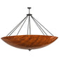 Meyda Lighting Madison 70" 16-Light Timeless Bronze Inverted Pendant Light With Ambra Siena Idalight Shade Glass