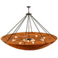 Meyda Lighting Madison 70" 16-Light Timeless Bronze Inverted Pendant Light With Ambra Siena Idalight Shade Glass
