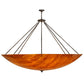 Meyda Lighting Madison 70" 16-Light Timeless Bronze Inverted Pendant Light With Ambra Siena Idalight Shade Glass