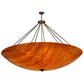 Meyda Lighting Madison 70" 16-Light Timeless Bronze Inverted Pendant Light With Ambra Siena Idalight Shade Glass