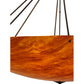 Meyda Lighting Madison 70" 16-Light Timeless Bronze Inverted Pendant Light With Ambra Siena Idalight Shade Glass