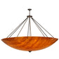 Meyda Lighting Madison 70" 16-Light Timeless Bronze Inverted Pendant Light With Ambra Siena Idalight Shade Glass