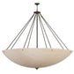 Meyda Lighting Madison 70" 16-Light Timeless Bronze Inverted Pendant Light With Beige Fleshtone Idalight Shade