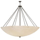 Meyda Lighting Madison 70" 16-Light Timeless Bronze Inverted Pendant Light With Beige Fleshtone Idalight Shade