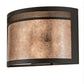 Meyda Lighting Maglia Semplice 18" 2-Light Oil Rubbed Bronze Wall Sconce With Silver Mica Shade Glass