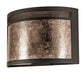 Meyda Lighting Maglia Semplice 18" 2-Light Oil Rubbed Bronze Wall Sconce With Silver Mica Shade Glass