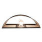 Meyda Lighting Maglia Semplice 18" 2-Light Oil Rubbed Bronze Wall Sconce With Silver Mica Shade Glass