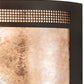 Meyda Lighting Maglia Semplice 18" 2-Light Oil Rubbed Bronze Wall Sconce With Silver Mica Shade Glass