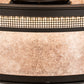 Meyda Lighting Maglia Semplice 36" 4-Light Oil Rubbed Bronze Chandelier With Silver Mica Shade Glass and Fan