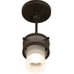 Meyda Lighting Maglia Semplice 5" Oil Rubbed Bronze Pendant Light With Frosted Seeded Shade Glass