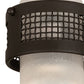 Meyda Lighting Maglia Semplice 5" Oil Rubbed Bronze Pendant Light With Frosted Seeded Shade Glass