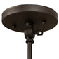 Meyda Lighting Maglia Semplice 5" Oil Rubbed Bronze Pendant Light With Frosted Seeded Shade Glass