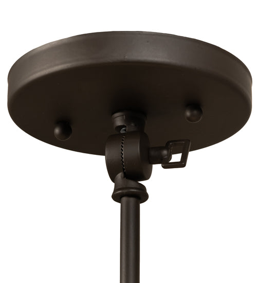 Meyda Lighting Maglia Semplice 5" Oil Rubbed Bronze Pendant Light With Frosted Seeded Shade Glass