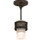 Meyda Lighting Maglia Semplice 5" Oil Rubbed Bronze Pendant Light With Frosted Seeded Shade Glass