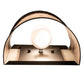 Meyda Lighting Maglia Semplice 8" 2-Light Oil Rubbed Bronze Wall Sconce With Silver Mica Shade Glass