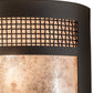 Meyda Lighting Maglia Semplice 8" 2-Light Oil Rubbed Bronze Wall Sconce With Silver Mica Shade Glass